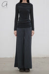 SWAYING 25 Spring/Summer Flared Wool Trousers SW-SW25PS3B12 Dark Gray SW25PS3B12